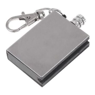 TAMSET Benzinli Metal Kibrit Çakmak Anahtarlık Klipsli