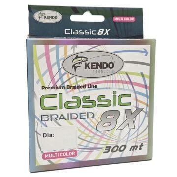 Kendo Classic 300m 8x 8 Kat Örgü İp Olta Misinası Multicolor