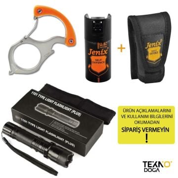 Type 1101 Elektroşok, Jenix 40ml Kılıflı Biber Gazı, Karabina Seti KS23