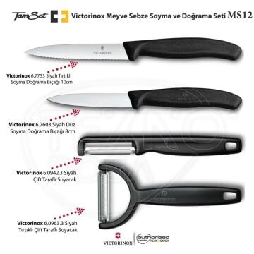 Victorinox Meyve Sebze Soyacak ve Doğrama Bıçağı Seti MS12