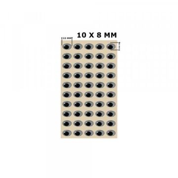 TAMSET Suni Yemler İçin 10x8mm 3 Boyutlu Göz 20ad