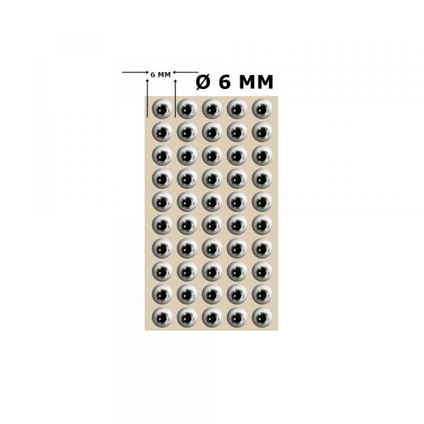 TAMSET Suni Yemler İçin 6mm 3 Boyutlu Göz 20ad