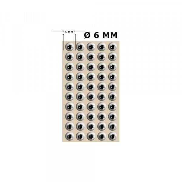 TAMSET Suni Yemler İçin 6mm 3 Boyutlu Göz 20ad