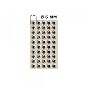 TAMSET Suni Yemler İçin 6mm 3 Boyutlu Göz 20ad