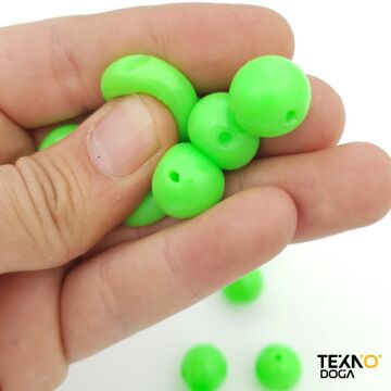 LionFish 13mm Soft Silikon Boncuk Yeşil 20 ad