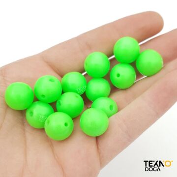 LionFish 13mm Soft Silikon Boncuk Yeşil 20 ad
