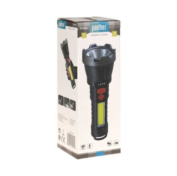 Panther 600 Lümen LED El Feneri USB Şarjlı PT-6106