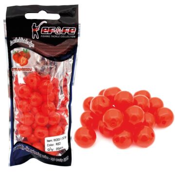 EFFE 1.3cm Çilek Aromalı Silikon Boncuk Sazan Yemi 20'li