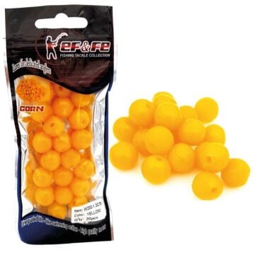 EFFE 1.3cm Mısır Aromalı Silikon Boncuk Sazan Yemi 20'li