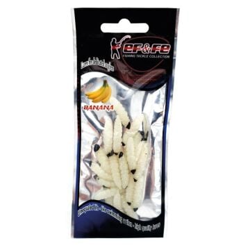 EFFE 2.6cm Larva Kurtçuk Muz Aromalı Fosforlu Silikon Yem 20ad