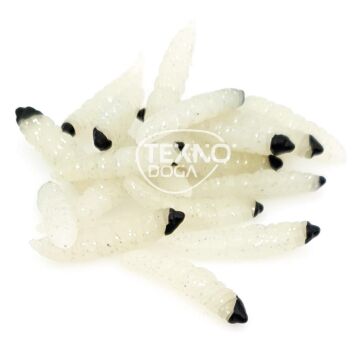 EFFE 2.6cm Larva Kurtçuk Muz Aromalı Fosforlu Silikon Yem 20ad