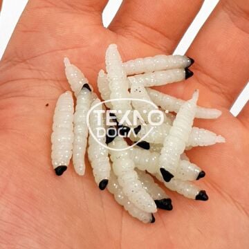 EFFE 2.6cm Larva Kurtçuk Muz Aromalı Fosforlu Silikon Yem 20ad
