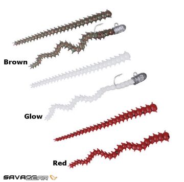 Savage Gear LRF Ragworm Silikon Yem Kiti (Red. Brown. Glow)