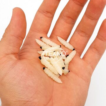 EFFE 2.6cm Larva Kurtçuk Mısır Aromalı LRF Silikon Yem Krem 20ad