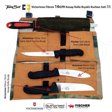 Victorinox Fibrox 16cm Kelle Bıçaklı Kurban Seti 31 V1603DX4