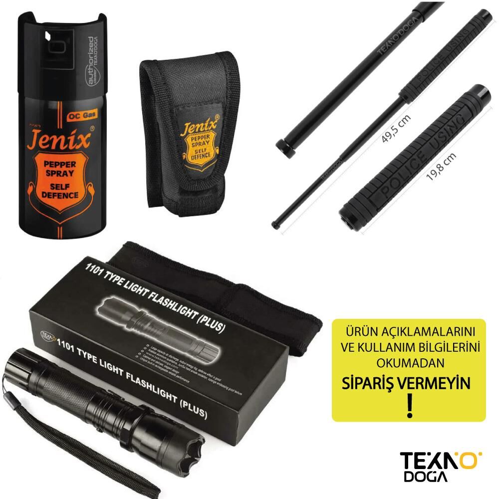 Type 1101 Elektroşok Jenix 40ml Kılıf W42 Jop Savunma Seti KS27
