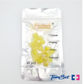 TAMSET 10mm Mısır Aromalı Silikon Boncuk Sarı 20 ad