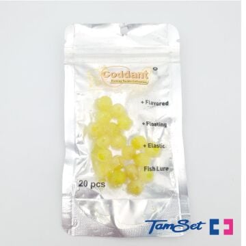 TAMSET 10mm Mısır Aromalı Silikon Boncuk Sarı 20 ad