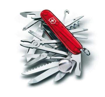 Victorinox SwissChamp 1.6795.T Şeffaf Kırmızı İsviçre Çakısı 33F