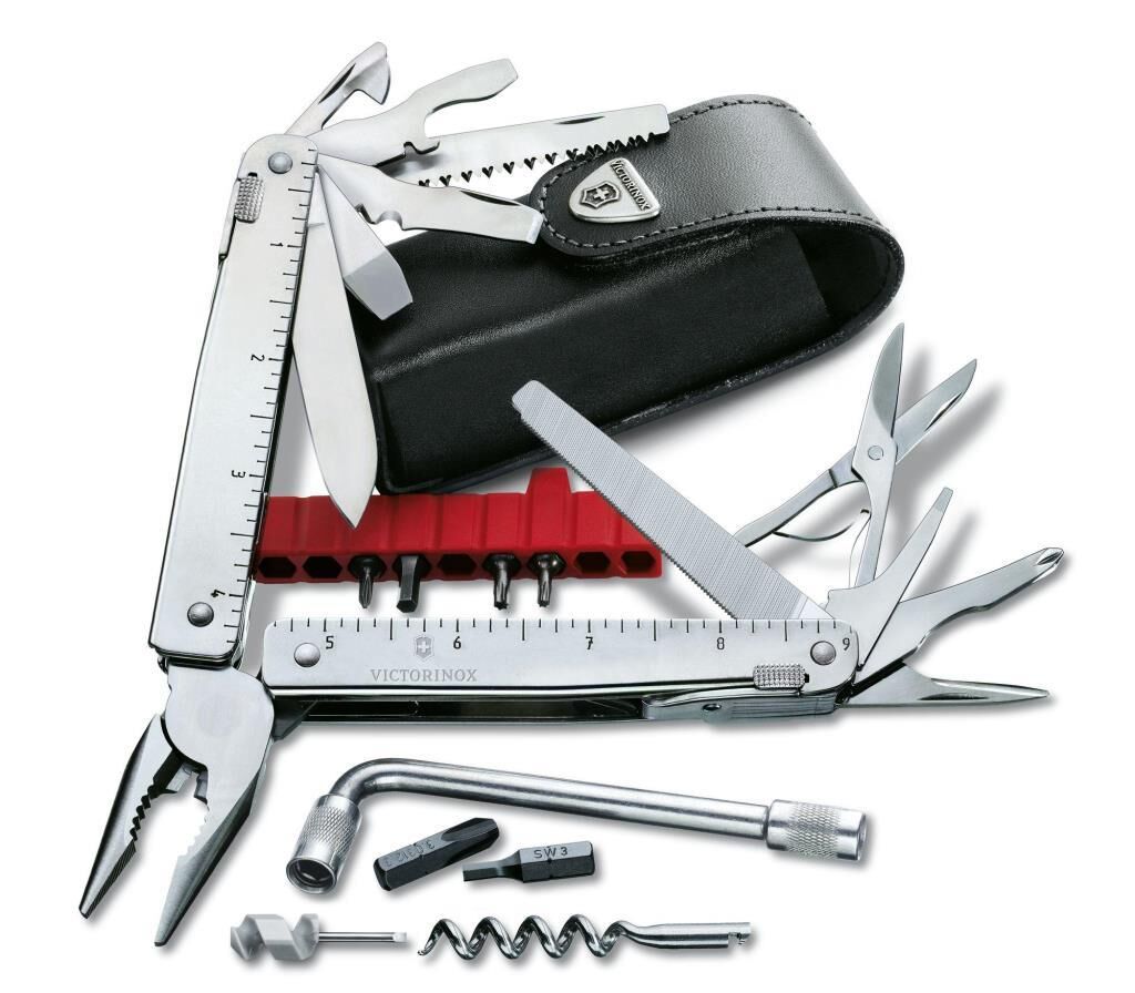 Victorinox SwissTool X Plus Penseli Çakı 3.0338.L Deri Kılıflı