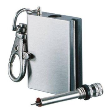 TAMSET Benzinli Metal Kibrit Çakmak Anahtarlık Klipsli