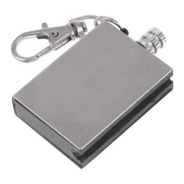 TAMSET Benzinli Metal Kibrit Çakmak Anahtarlık Klipsli