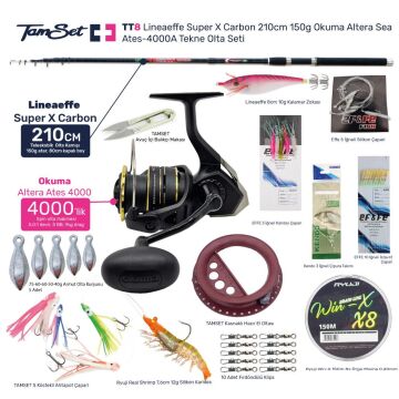 TAMSET Altera 4000 Super X Carbon 210cm 150g Tekne Olta Seti TT8