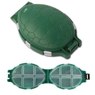 TAMSET İğne Kutusu 12 Gözlü Plastik Kaplumbağa Balıkçı Kutu