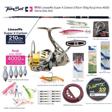 TAMSET Ares 4000 Super X Carbon 210cm 150g Tekne Olta Seti TT10