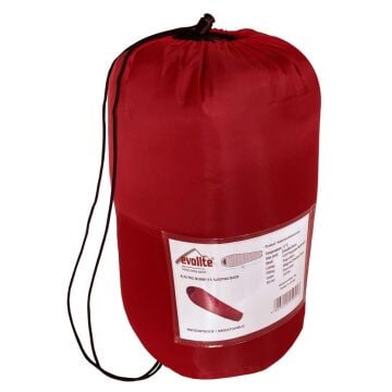 Evolite Alfa Pro 0C Uyku Tulumu Kırmızı Sağ