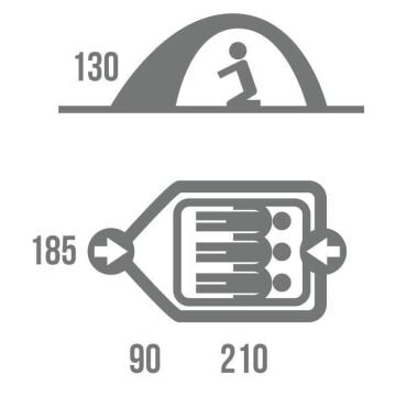 HUSKY Beast 3 Kişilik 4 Mevsim Kamp Çadırı Yeşil