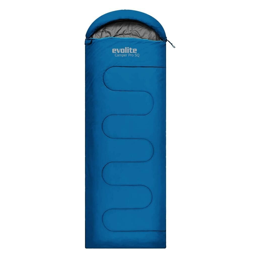 Evolite Camper Pro SQ 0C Kare Tipi Uyku Tulumu Mavi Sağ