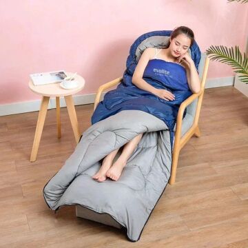 Evolite Camper Pro SQ 0C Kare Tipi Uyku Tulumu Mavi Sağ