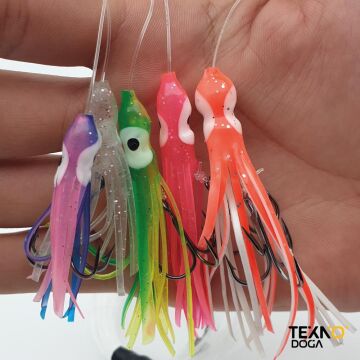 TAMSET Octopus 5 Köstekli Silikon Ahtapot Çapari Olta Takımı