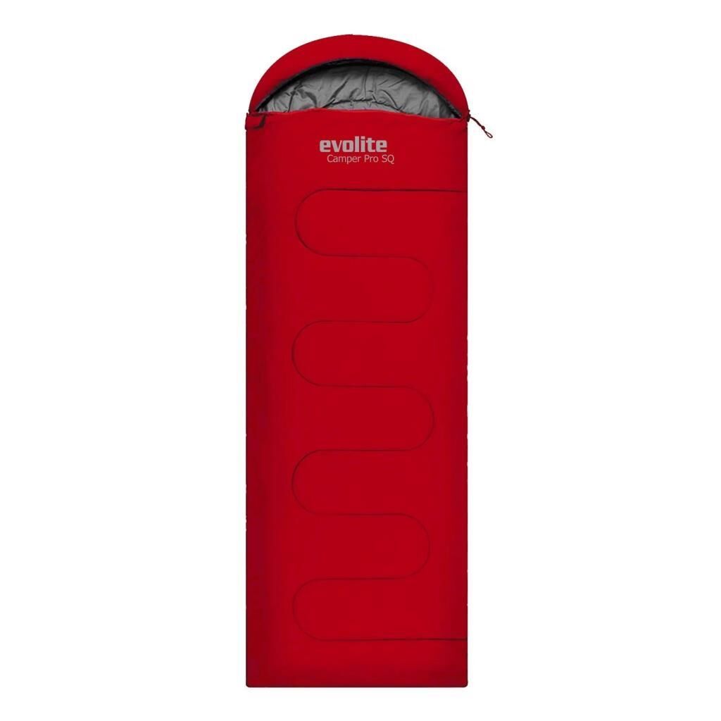 Evolite Camper Pro SQ 0C Kare Tipi Uyku Tulumu Kırmızı Sağ