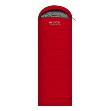Evolite Camper Pro SQ 0C Kare Tipi Uyku Tulumu Kırmızı Sağ