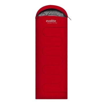 Evolite Camper Pro SQ 0C Kare Tipi Uyku Tulumu Kırmızı Sol