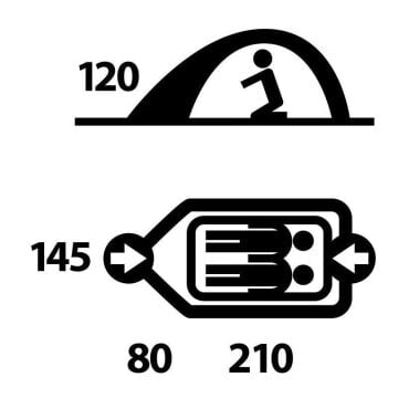HUSKY Bizam Plus 2 Kişilik 3 Mevsim Kamp Çadırı