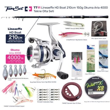 TAMSET Okuma Aria 4000 HD Boat 210cm 150g Tekne Olta Seti TT11