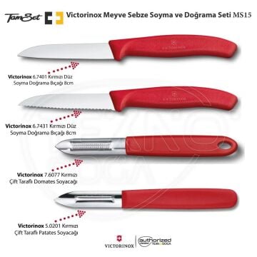 Victorinox Meyve Sebze Soyacak ve Doğrama Bıçağı Seti MS15