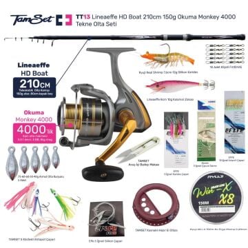 TAMSET Okuma Monkey 4000 HD Boat 210cm 150g Tekne Olta Seti TT13