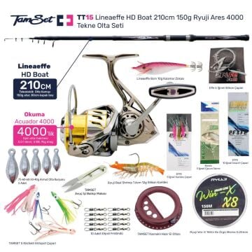 TAMSET Ryuji Ares 4000 HD Boat 210cm 150g Tekne Olta Seti TT15