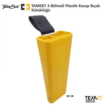 TAMSET 4 Bölmeli Plastik Bıçak Kütüklüğü
