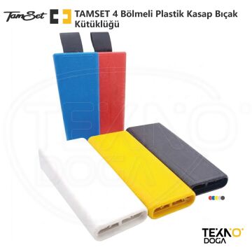 TAMSET 4 Bölmeli Plastik Bıçak Kütüklüğü
