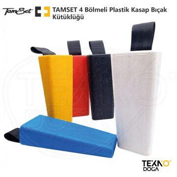 TAMSET 4 Bölmeli Plastik Bıçak Kütüklüğü