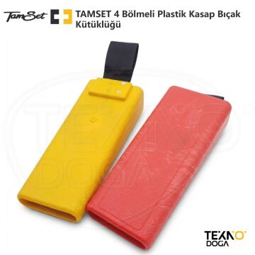 TAMSET 4 Bölmeli Plastik Bıçak Kütüklüğü
