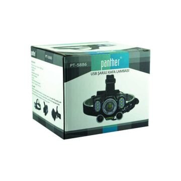 PANTHER USB Şarjlı Kafa Lambası 1000 Lümen PT-5886