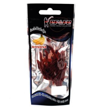 EFFE Muz Aromalı Silikon Solucan Yem 20ad Kırmızı