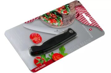 Victorinox 11cm Katlanır Domates Bıçağı Siyah 6.7833.FB