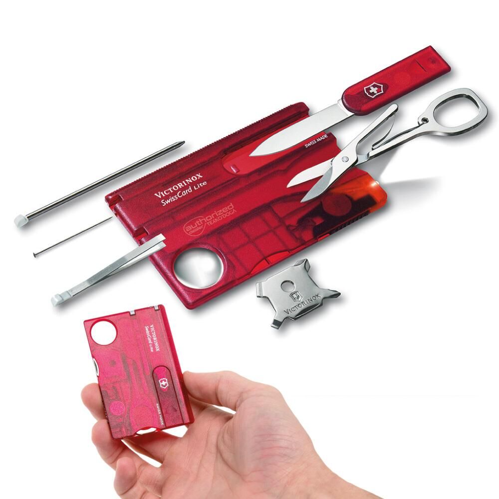Victorinox SwissCard Lite Ruby 0.7300.T Şeffaf Kırmızı 13F